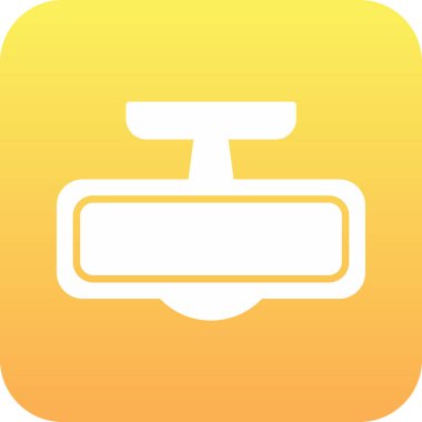 Arka Ayna modern simgesinin vektör illüstrasyonu                        