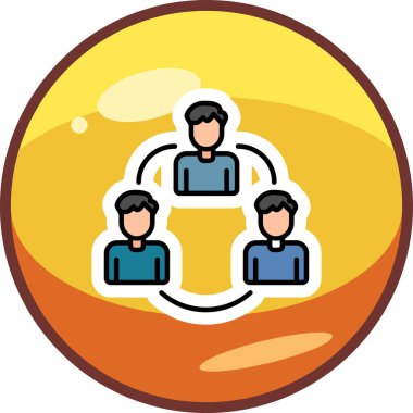 takım çalışması ikon vektör illüstrasyonu 