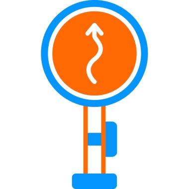 Yol tabelası. Web simgesi basit illüstrasyon