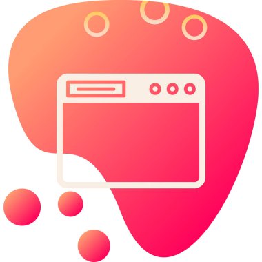 Tarayıcı. Web simgesi vektör illüstrasyonu