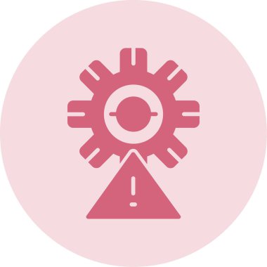 Uyarı vektör çizgisi simgesi, vektör illüstrasyonu 