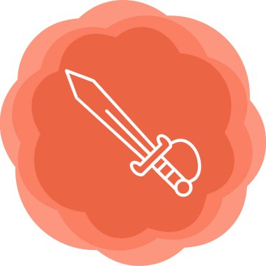 kılıç simgesi, vektör illüstrasyonu basit tasarım