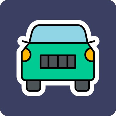 araba web simgesi basit illüstrasyon 