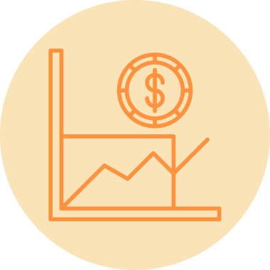 toplam talep iş grafiği, düz vektör simgesi  