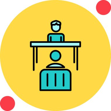 İş Görüşmesi modern simgesinin vektör illüstrasyonu        