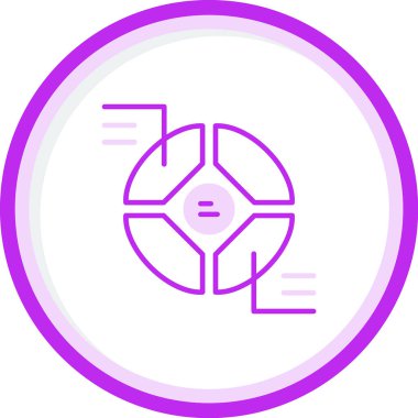 Donut Çizelgesi simgesinin vektör çizimi 