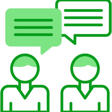 converstation simgesi, vektör illüstrasyonu basit tasarım