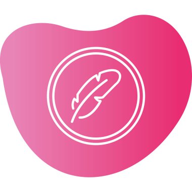 Tüysüz simge, vektör illüstrasyonu  