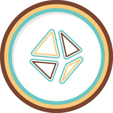 soyut sekizgen şekil ağ simgesi