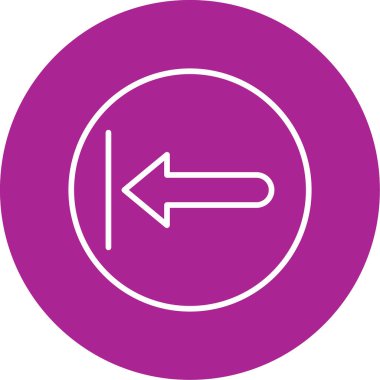 Sol ok simge vektör çizim        