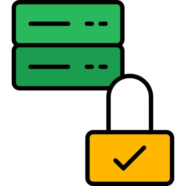 Güvenli simgenin vektör illüstrasyonu 