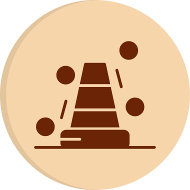 Bollard web simgesi vektör illüstrasyonu