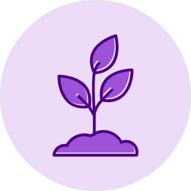 Bitki. Web simgesi basit illüstrasyon 