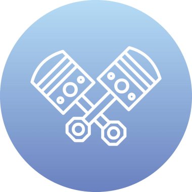 Pistons simgesi, vektör illüstrasyonu basit tasarım