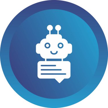 Chatbot. Web simgesi basit illüstrasyon       