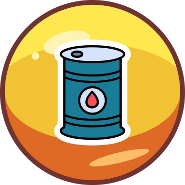 Petrol varil simge vektör çizim