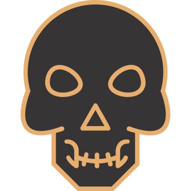 Kafatası. Web simgesi basit illüstrasyon