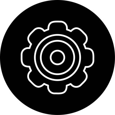 Dişliler. Web simgesi vektör illüstrasyonu