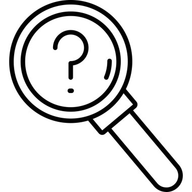 Soru işareti olan büyüteç