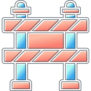Trafik Bariyeri vektör tasarım şablonu        