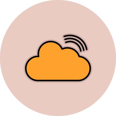 Rss Bulut simgesi, vektör illüstrasyonu basit tasarım