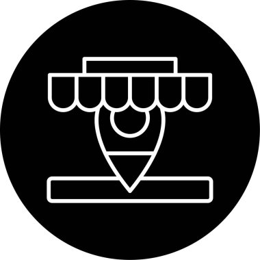 Pazar simgesinin vektör illüstrasyonu 