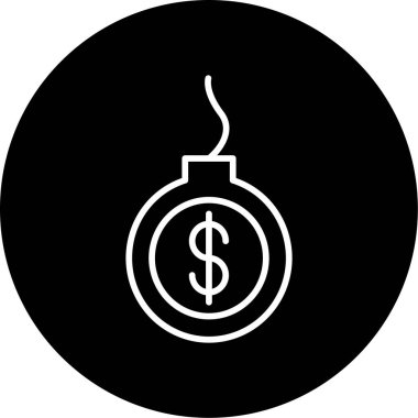 Borç Ağı simgesi basit illüstrasyon 