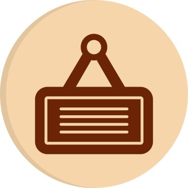 boş tabela, düz simge, vektör illüstrasyonu 