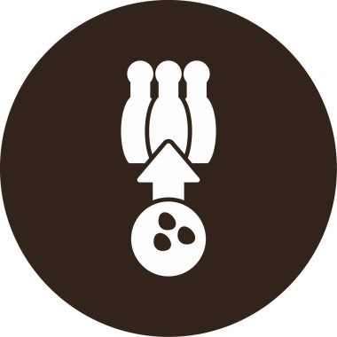 Bowling lobutları ve top ikonu, vektör illüstrasyonu