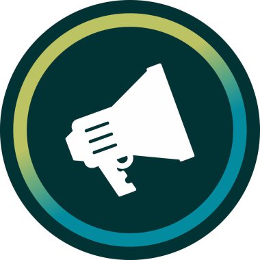 megafon web simgesi, vektör çizim 