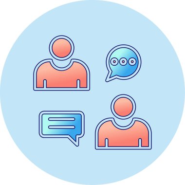 sohbet simgesi, vektör illüstrasyonu basit tasarım