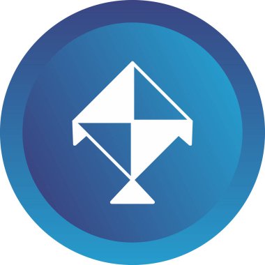 Uçurtma. Web simgesi basit illüstrasyon              