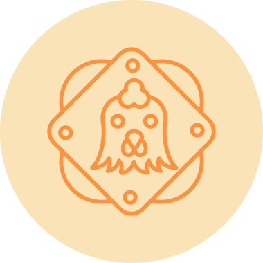 Horoz. Web simgesi basit illüstrasyon              