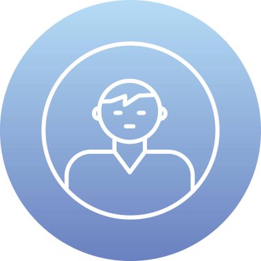 user icon, vector illustration simple design