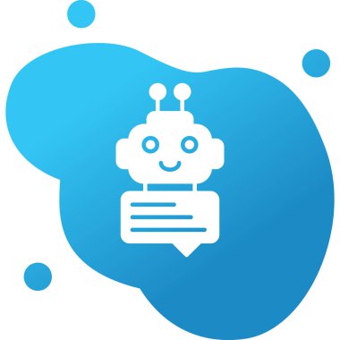 Chatbot. Web simgesi basit illüstrasyon       