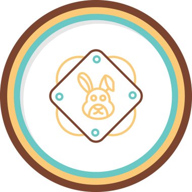 Tavşan hayvan simgesi, vektör illüstrasyonu 