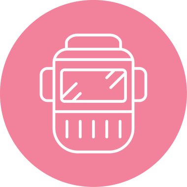 Kaynak maskesi. Web simgesi basit illüstrasyon                   