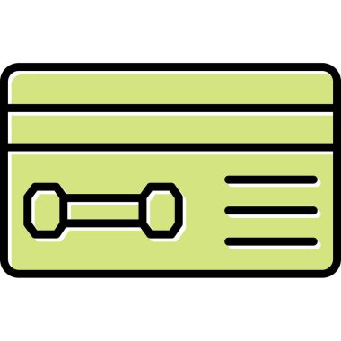 Üye Kart simgesi, vektör illüstrasyonu basit tasarım