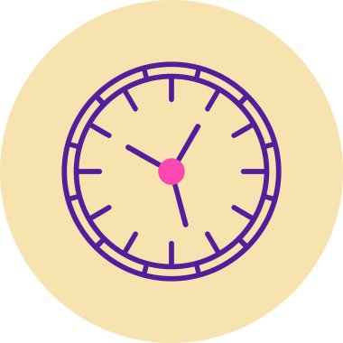 Saat simgesi, vektör illüstrasyonu basit tasarım