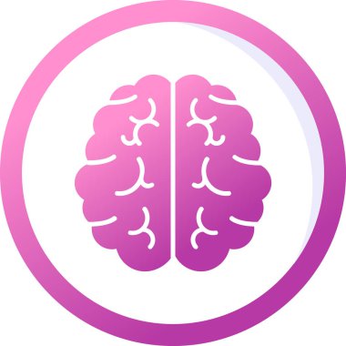 Beyin. Web simgesi basit illüstrasyon 