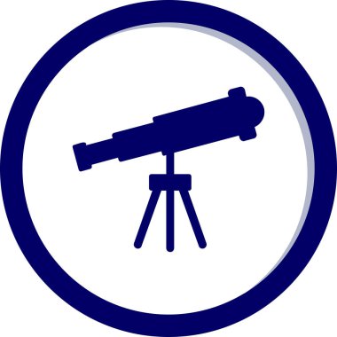 Teleskop. Web simgesi basit illüstrasyon