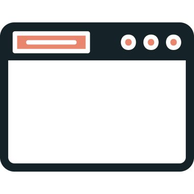 Tarayıcı. Web simgesi vektör illüstrasyonu