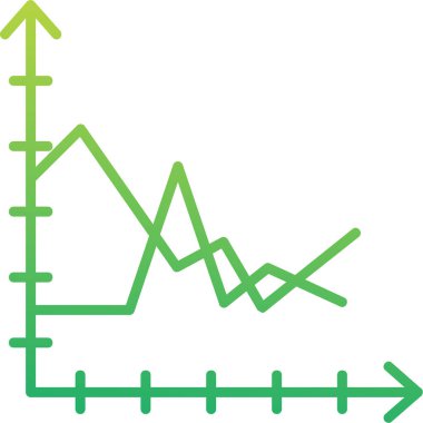 Çizgi Çizelgesi Ağ simgesi, vektör illüstrasyonu