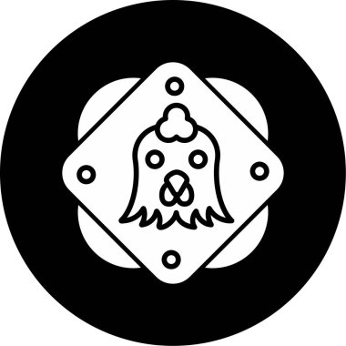 Çin Zodiac Horoz sembolü, vektör illüstrasyonu 