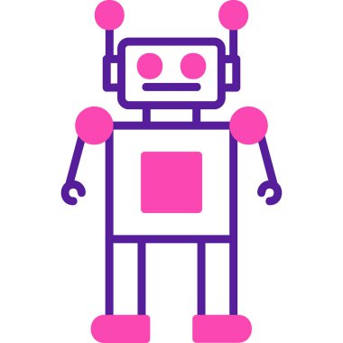robot. Web simgesi basit illüstrasyon 