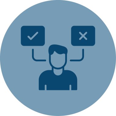 Karar İşaretleyici simgesi, vektör illüstrasyonu  