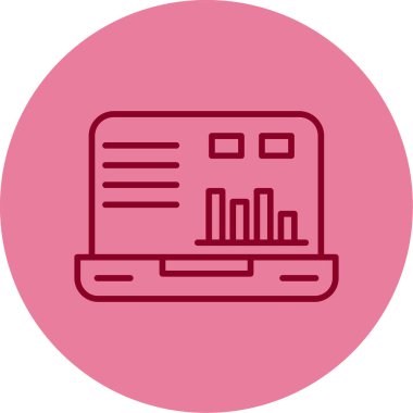 dizüstü bilgisayar simgesi, vektör illüstrasyonu basit tasarım