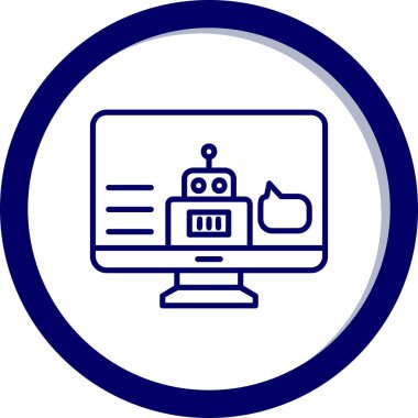 - Asistanım. Web simgesi basit illüstrasyon