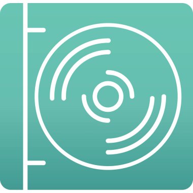 CD mi? Web simgesi basit illüstrasyon                