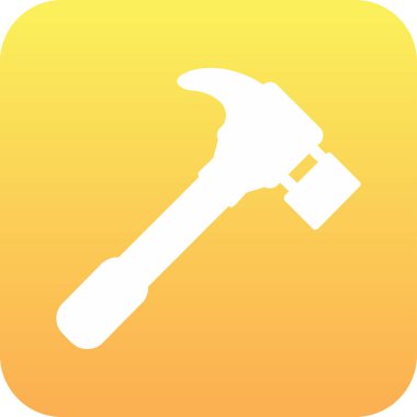 Çekiç ağı simgesi, basit vektör illüstrasyonu 